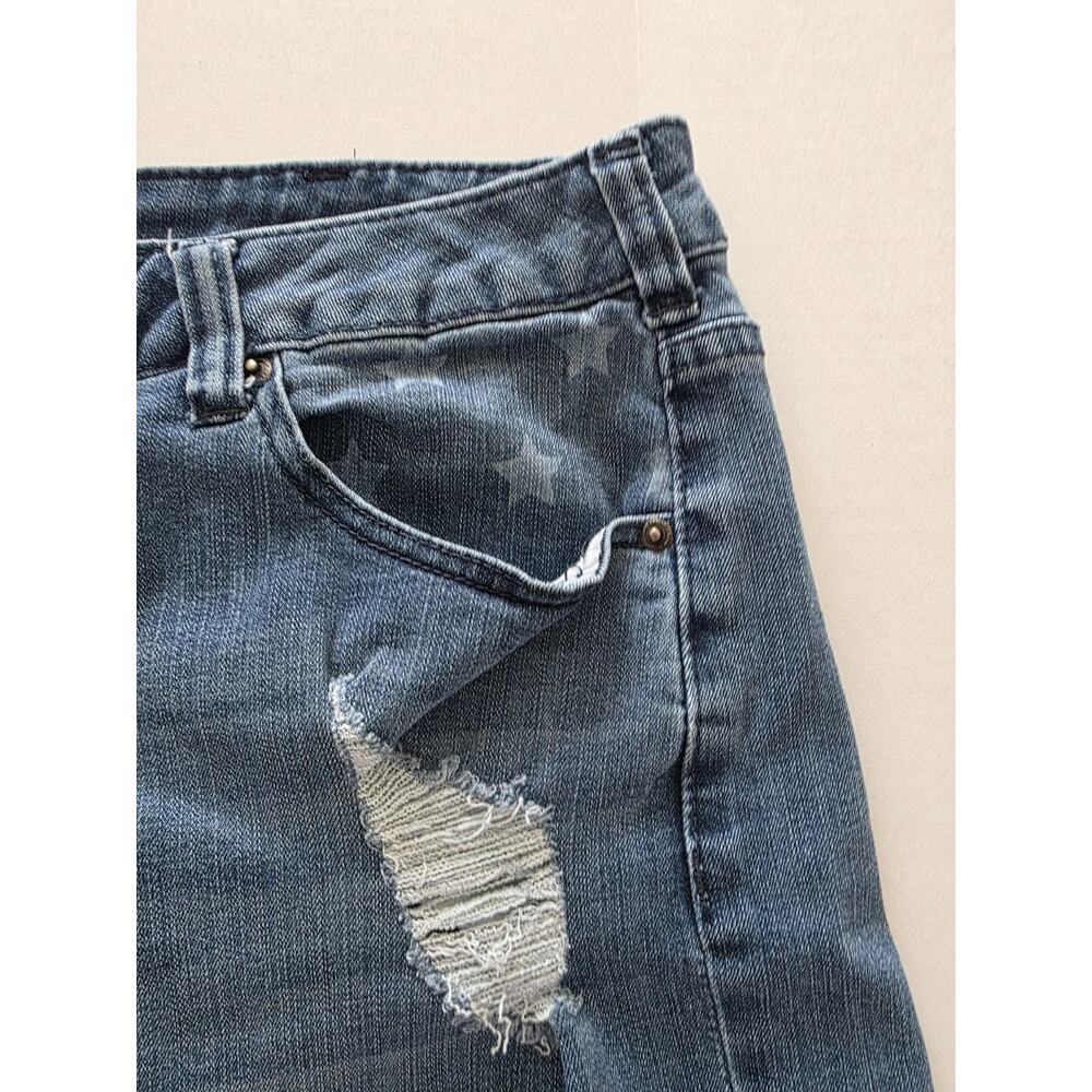 Lane Bryant Women Shorts Blue Distressed Denim Plus Size 22 - Picture 5 of 8